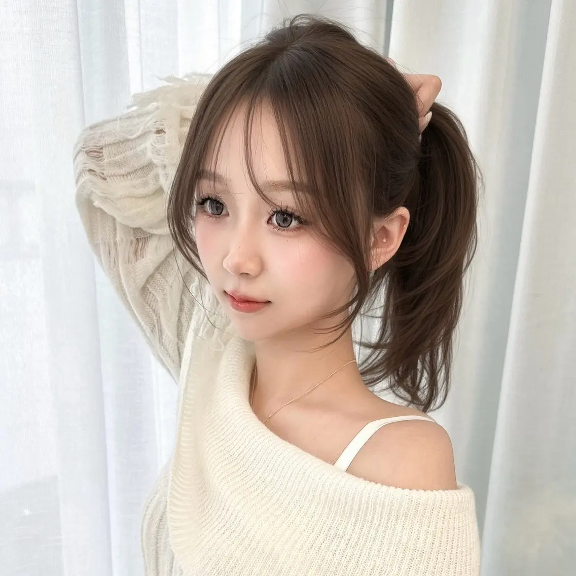 【🌅2月3月限定💞】前髪、顔まわりカット➕うる艶カラー➕トリートメント➕韓国風巻き🤍の写真