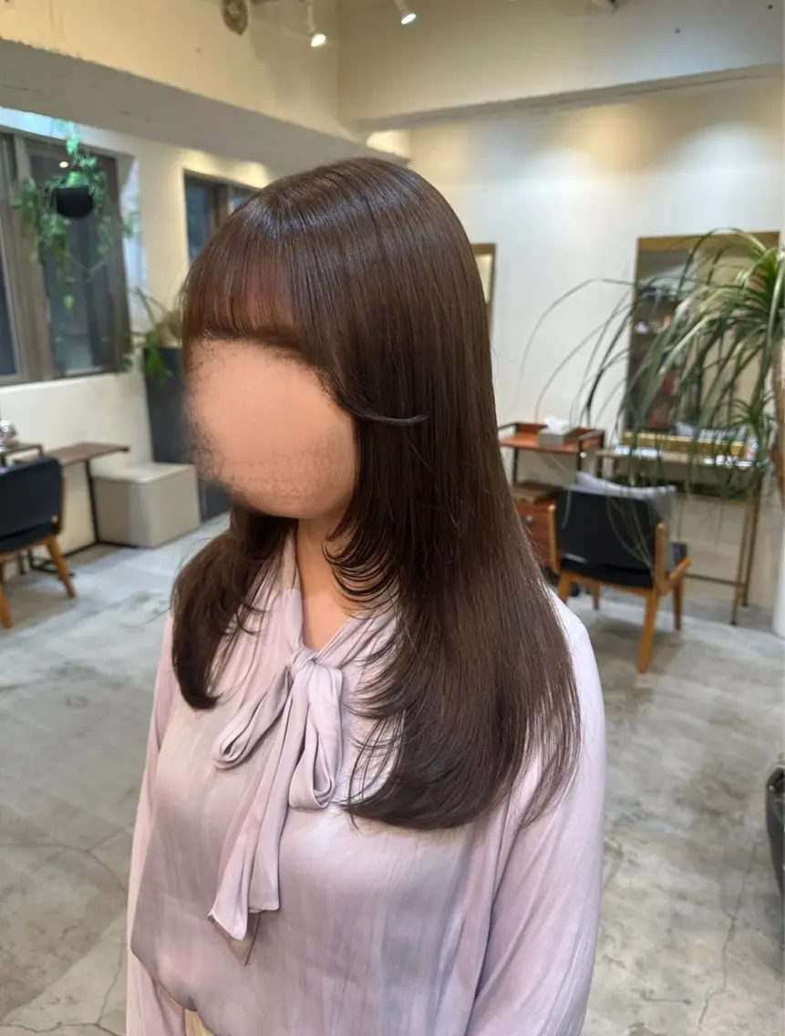 ロング レイヤーカット カット/ハイトーン まなみ🤍のヘアスタイル