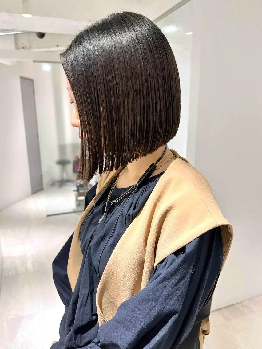 ショート 縮毛矯正 トリートメント 髪質改善 縮毛矯正/ レイヤー/銀座/本木のヘアスタイル