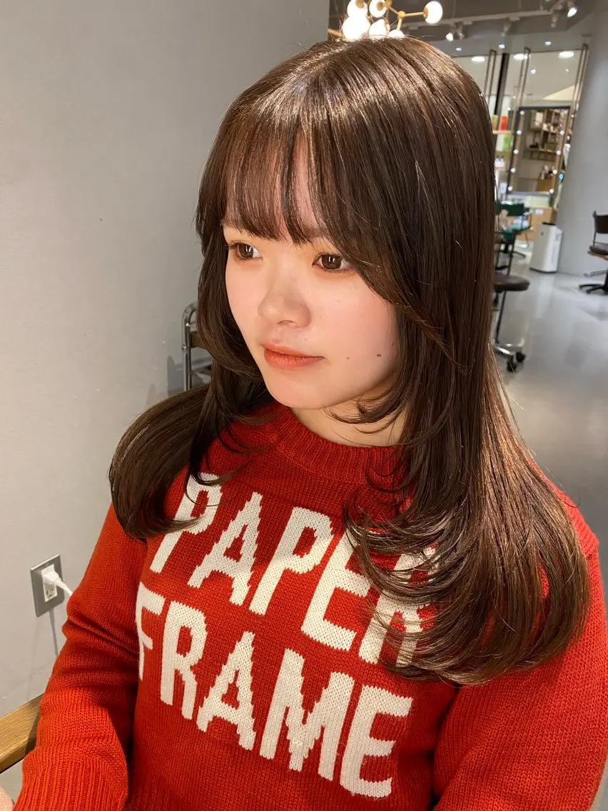 ロング カラー レイヤーカット unopulir 景山 凌のヘアスタイル