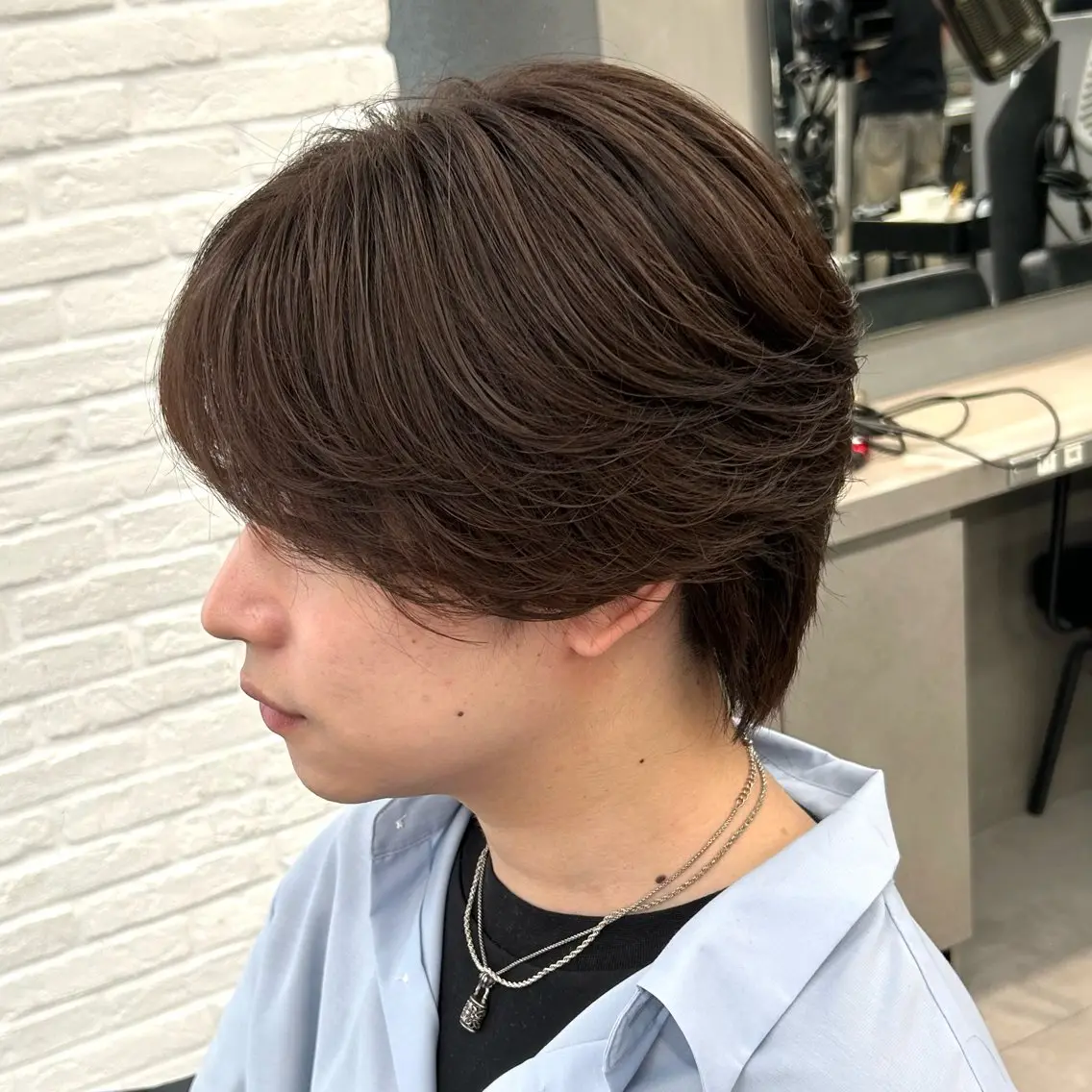 ミディアム カラー メンズ カット ヘアカラー トリートメント 韓国ヘア🇰🇷 メンズパーマ/つかさのヘアスタイル