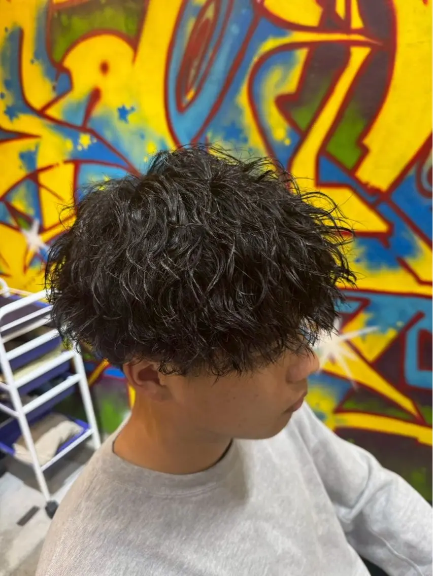 パーマ メンズ カット パーマ keany錦糸町 ハセベユウのヘアスタイル