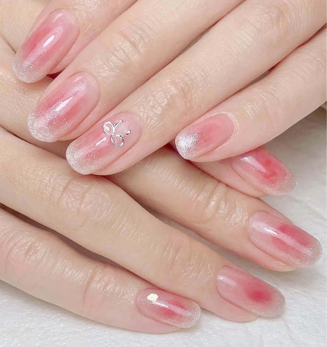 ネイル チークネイル フラッシュネイル フレンチネイル マグネットネイル マグネットフレンチ ハンドネイル Nail Salon K 🧸美爪育成のネイルデザイン