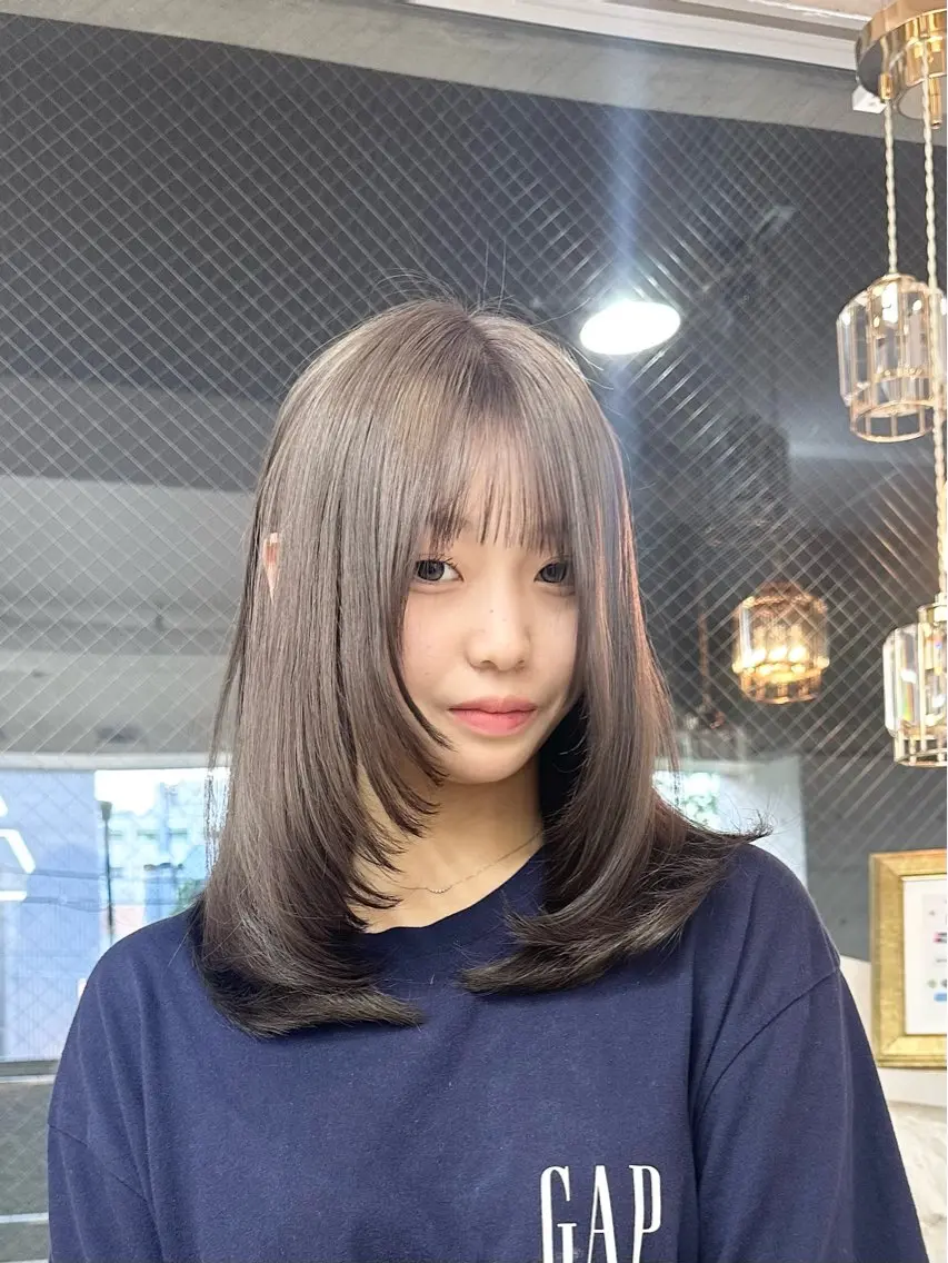 セミロング ヘアカラー トリートメント XELM/Aoi/ /高崎/ハイトーン/のヘアスタイル