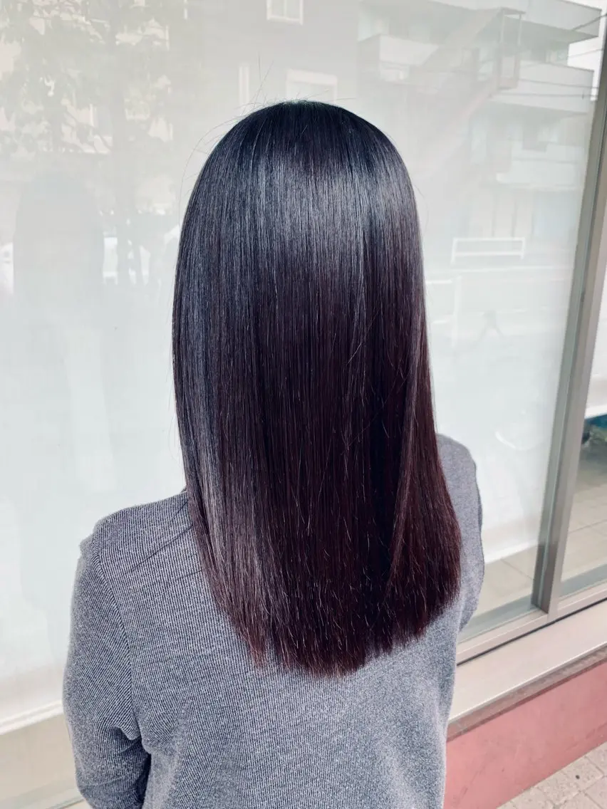 セミロング 朝ラク縮毛矯正 kiryuのヘアスタイル