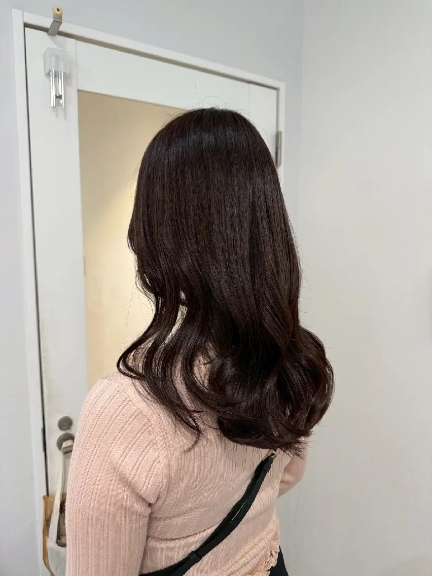 カラー セミロング カット ヘアカラー トリートメント piLLon 心斎橋のヘアスタイル
