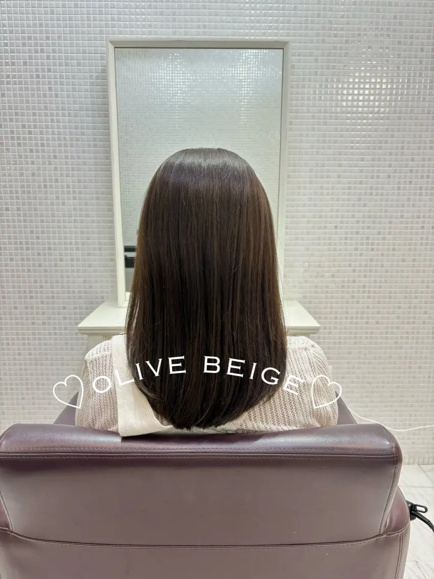 セミロング カラー 黒髪 ケアカラー ダブルカラー カット ヘアカラー トリートメント 🍒桜井 優華🍒のヘアスタイル