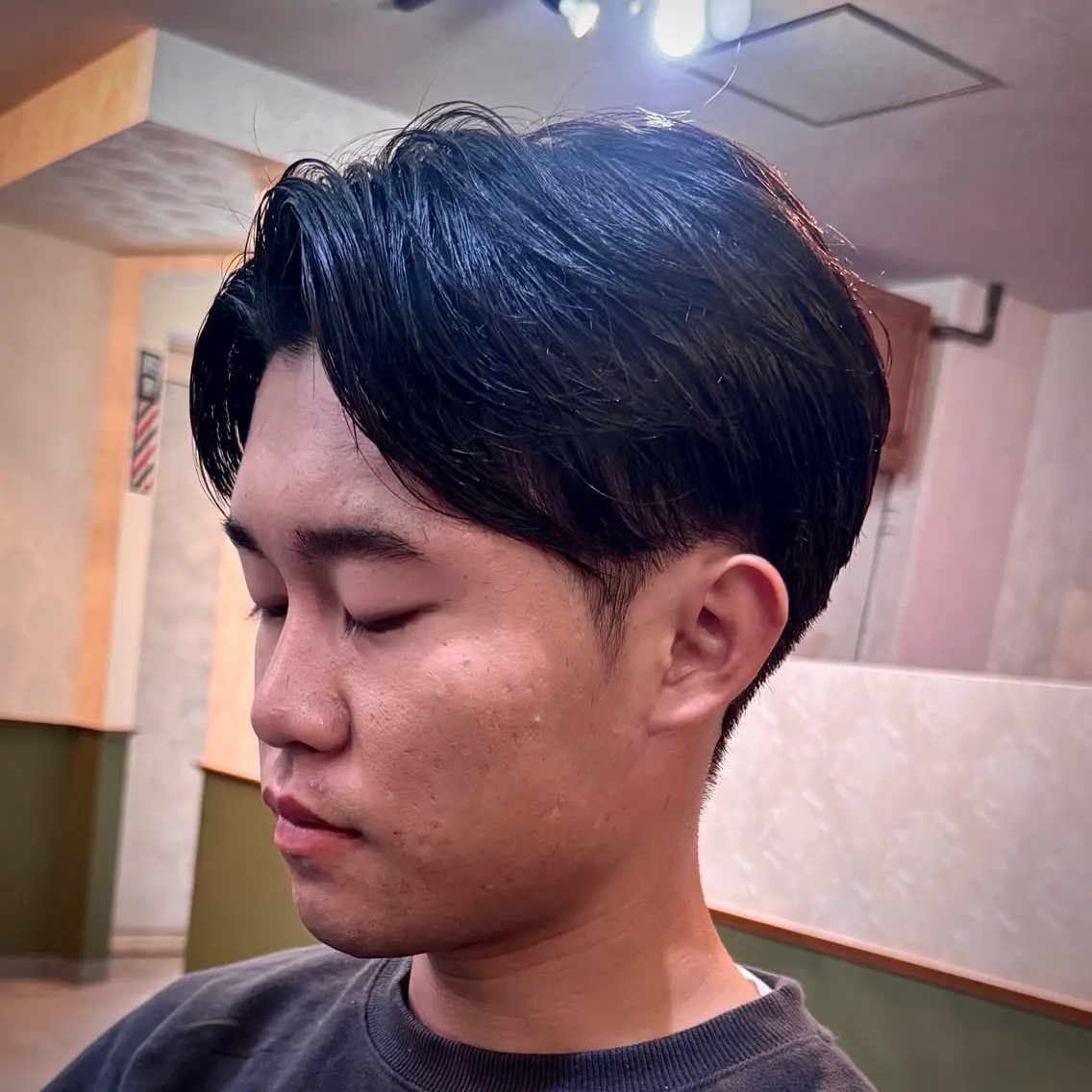 ショート メンズ センターパート ショートヘア カット 立川メンズカット/ メンズパーマ💈三上のヘアスタイル