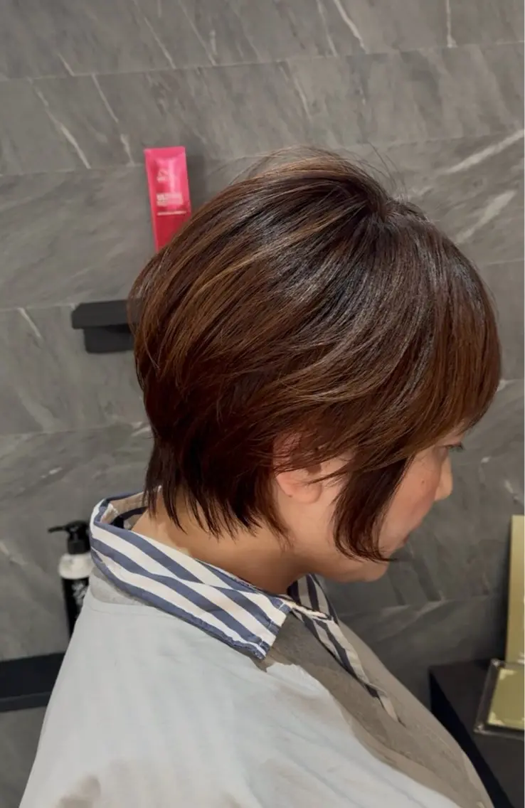 ショート カラー ハイライトカラー ハイライト ショートヘア ヘアカラー 統括ディレクター kuriのヘアスタイル