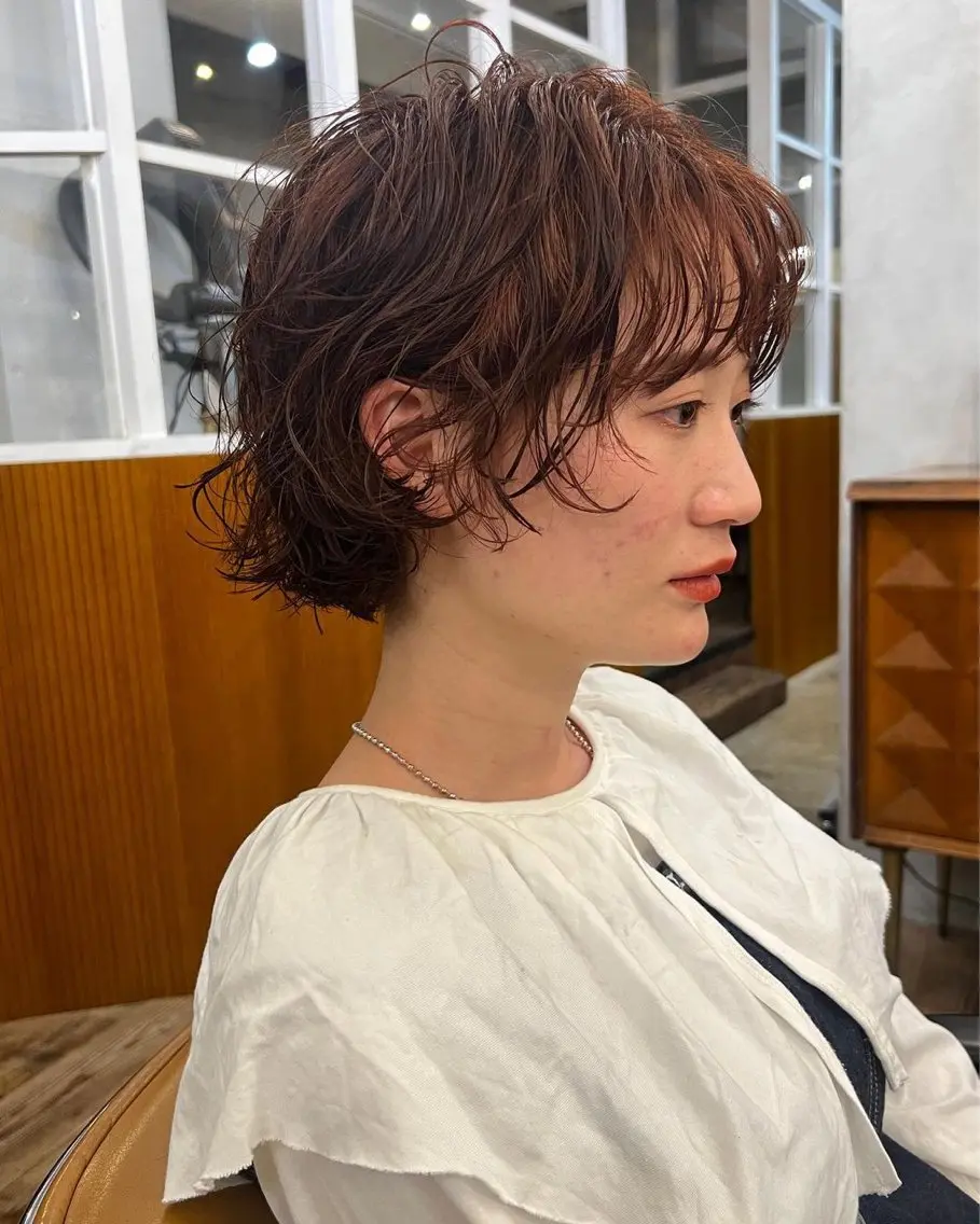 ショート パーマ ショートヘア トリートメント 🌿ボブ パーマ高橋啓太🌿のヘアスタイル