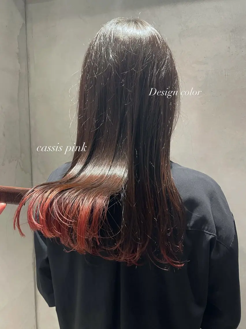 セミロング カラー ブリーチ デザインカラー グラデーションカラー Luna ☾ ໋のヘアスタイル