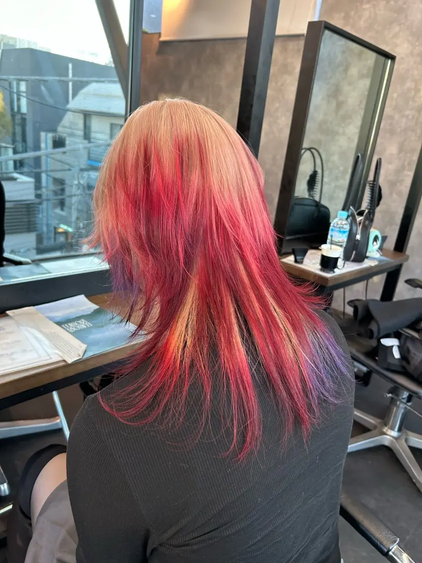 ミディアム ヘアカラー 鈴木 華奈のヘアスタイル