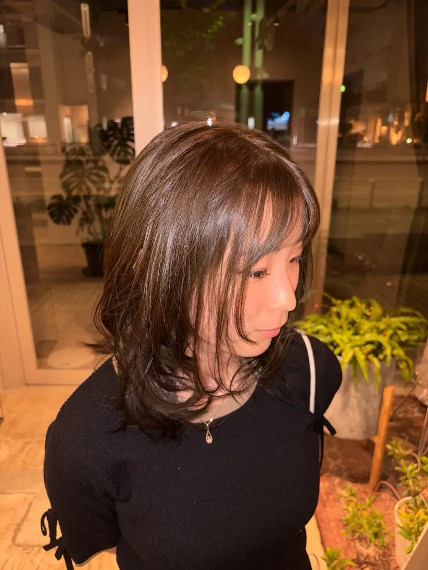 透明感ワンカラー✨+トリートメントの写真