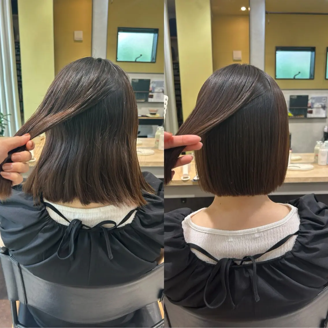 ショート パーマ 髪質改善 ストレートパーマ カット 縮毛矯正 トリートメント hubhair レイヤー/透明感のヘアスタイル