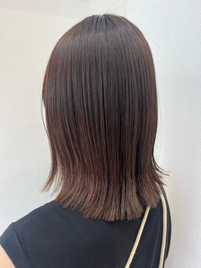 ミディアム カット 縮毛矯正 トリートメント mama美容師🌻 たかはし みくのヘアスタイル