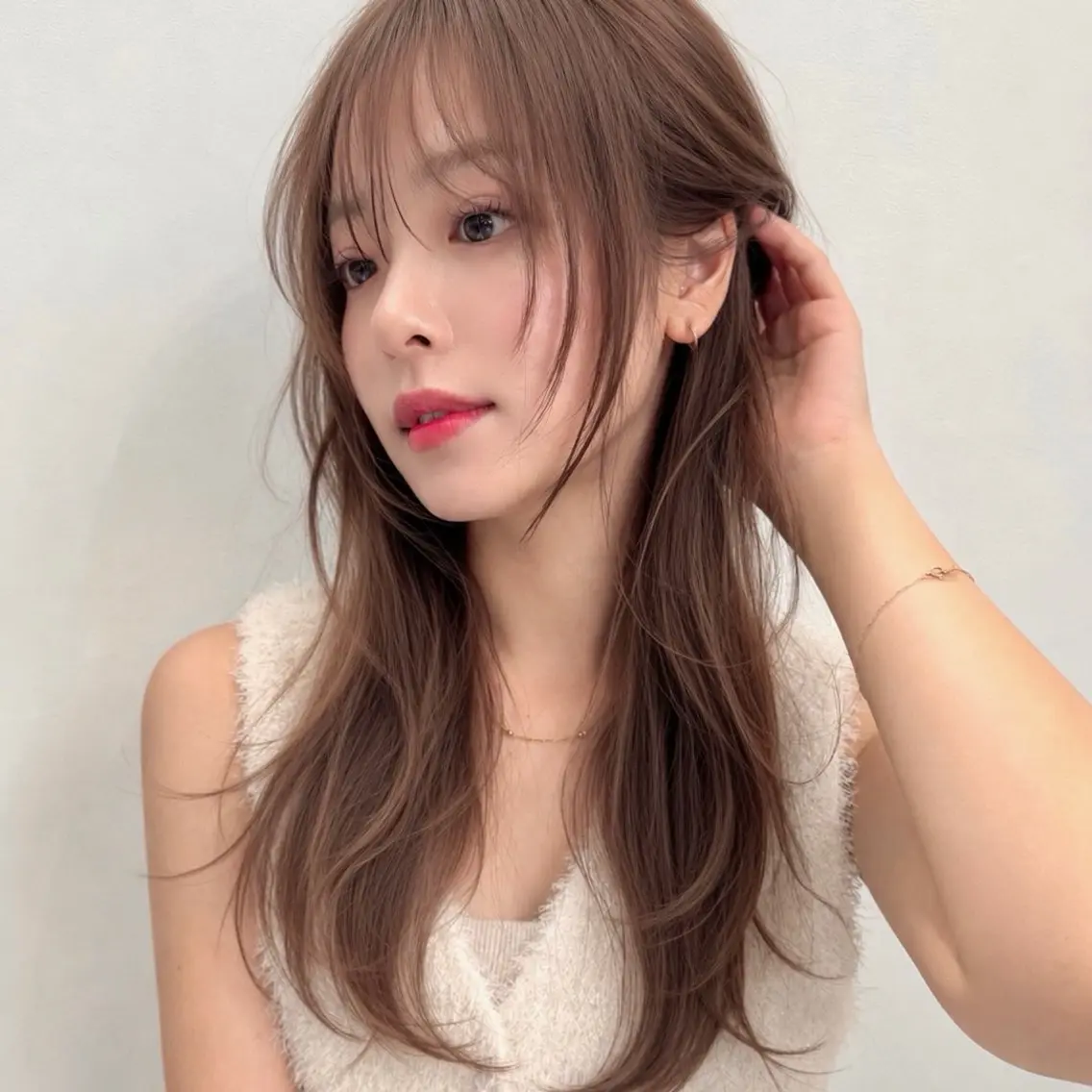 ロング カラー カット ヘアカラー トリートメント レイヤー/ウルフ🤍 mayo.のヘアスタイル