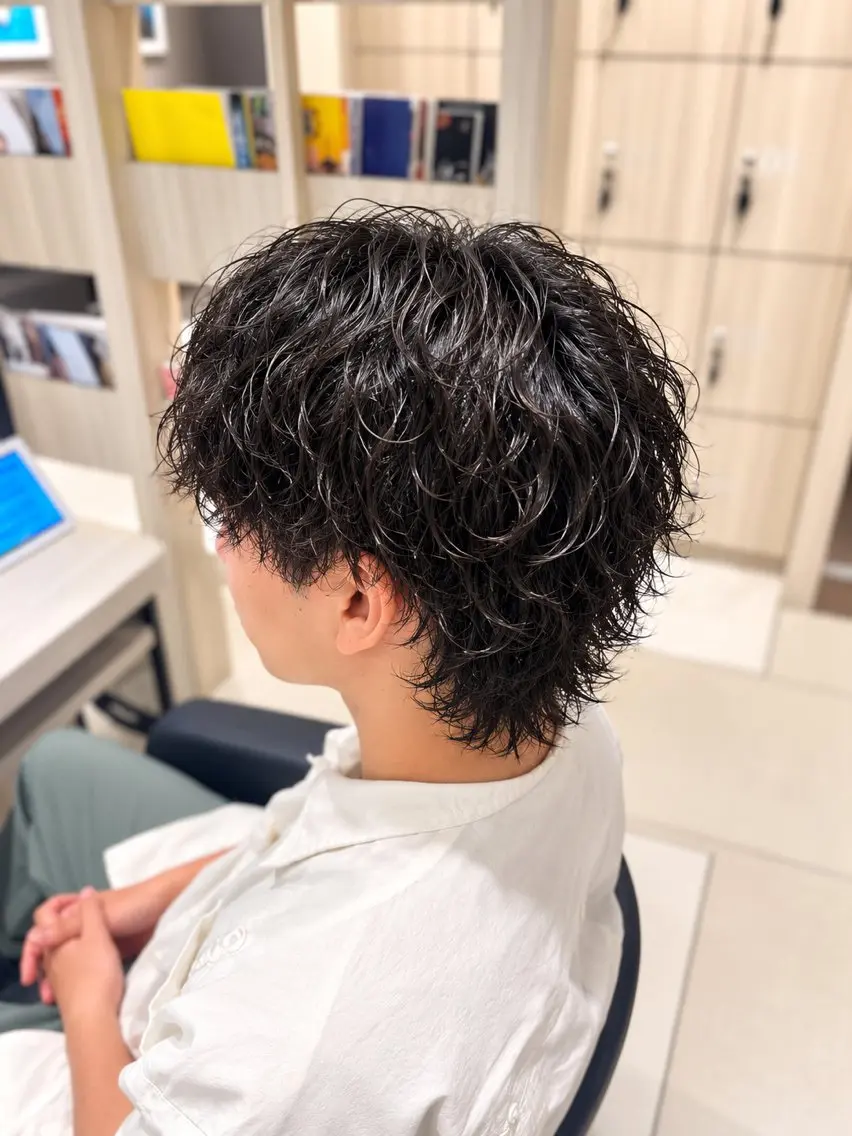 セミロング パーマ セミロングパーマ 韓国風ヘア ウルフカット 🍀カット/カラー/ パーマ🍀Earthのヘアスタイル