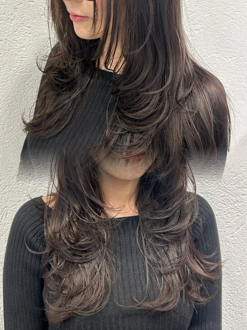 ロング カット ヘアカラー トリートメント 🎀透明感/レイヤ ー/Kotona🎀のヘアスタイル