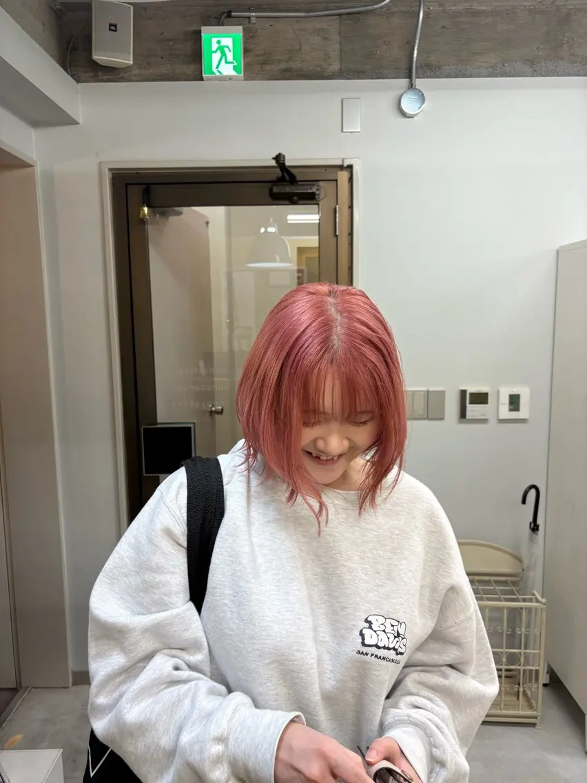 ショート カラー ピンクカラー …a みおのヘアスタイル