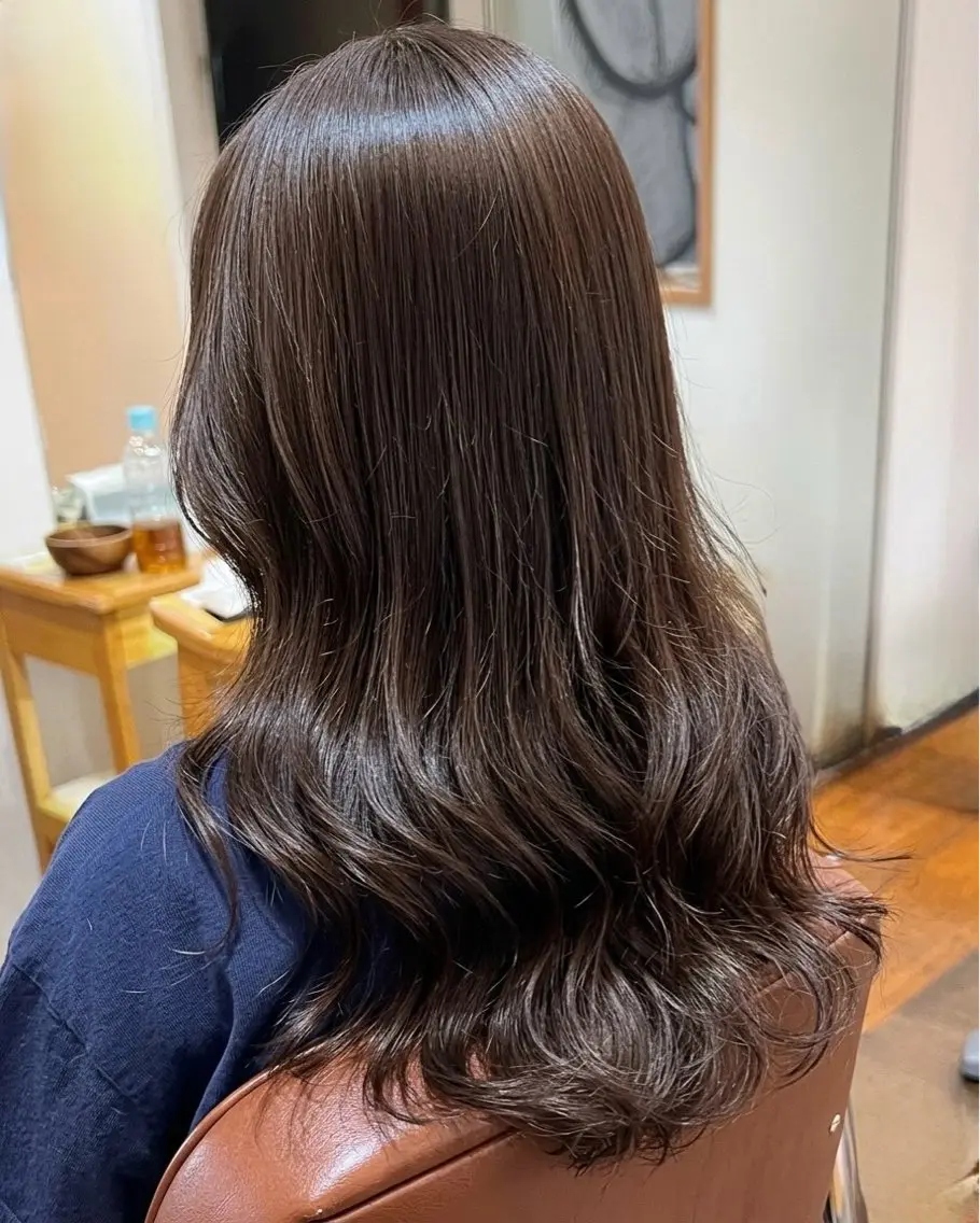 セミロング パーマ セミロングパーマ レイヤーカット カット パーマ トリートメント 拓麿✂︎/韓国ヘア× コテ巻きパーマのヘアスタイル