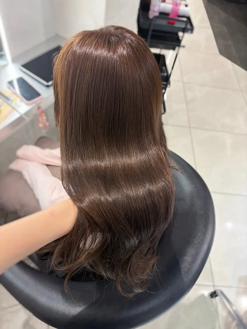 ロング カラー 透明感カラー グレージュ モカグレージュ カット ヘアカラー トリートメント 韓国レイヤー×モテ髪 /MITSUKI🤍のヘアスタイル