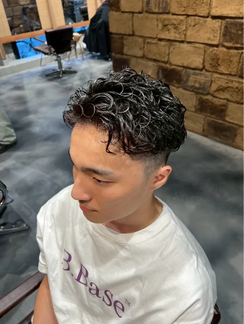 パーマ メンズ 矢川 晄士朗のヘアスタイル