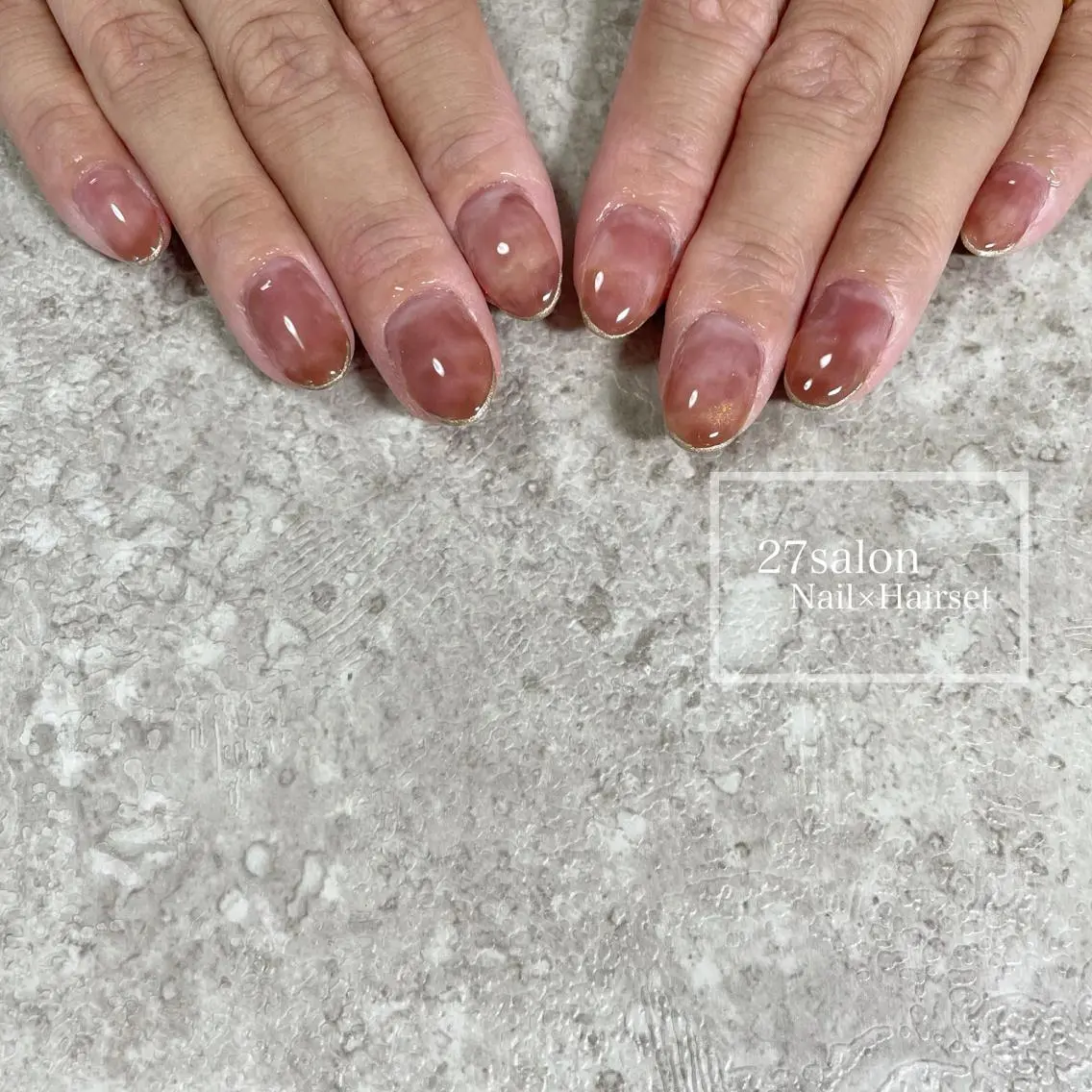 ネイル アートネイル ニュアンスネイル 27salon yuinaのネイルデザイン
