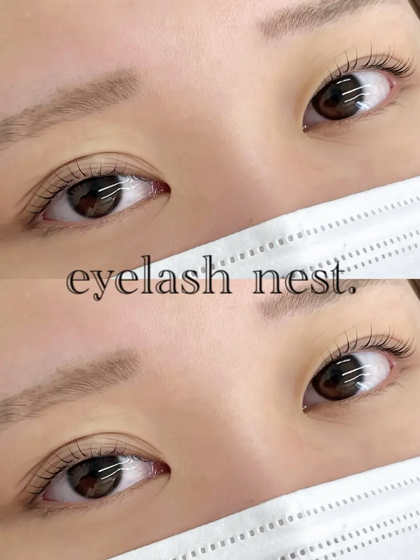 マツエク・マツパ 一重×まつ毛パーマ 🤍nest. エリ🤍のマツエク・マツパデザイン