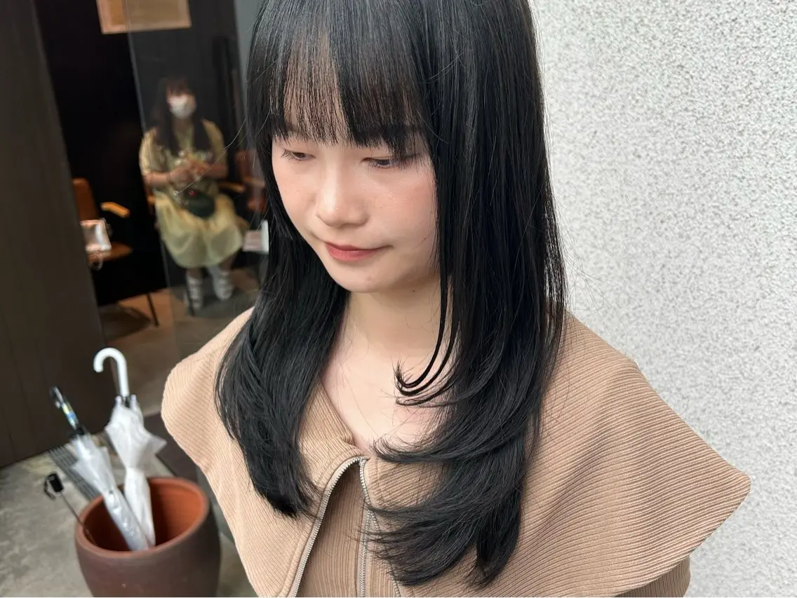 ロング レイヤーカット カット トリートメント nui【茨木】本多 莉果子のヘアスタイル