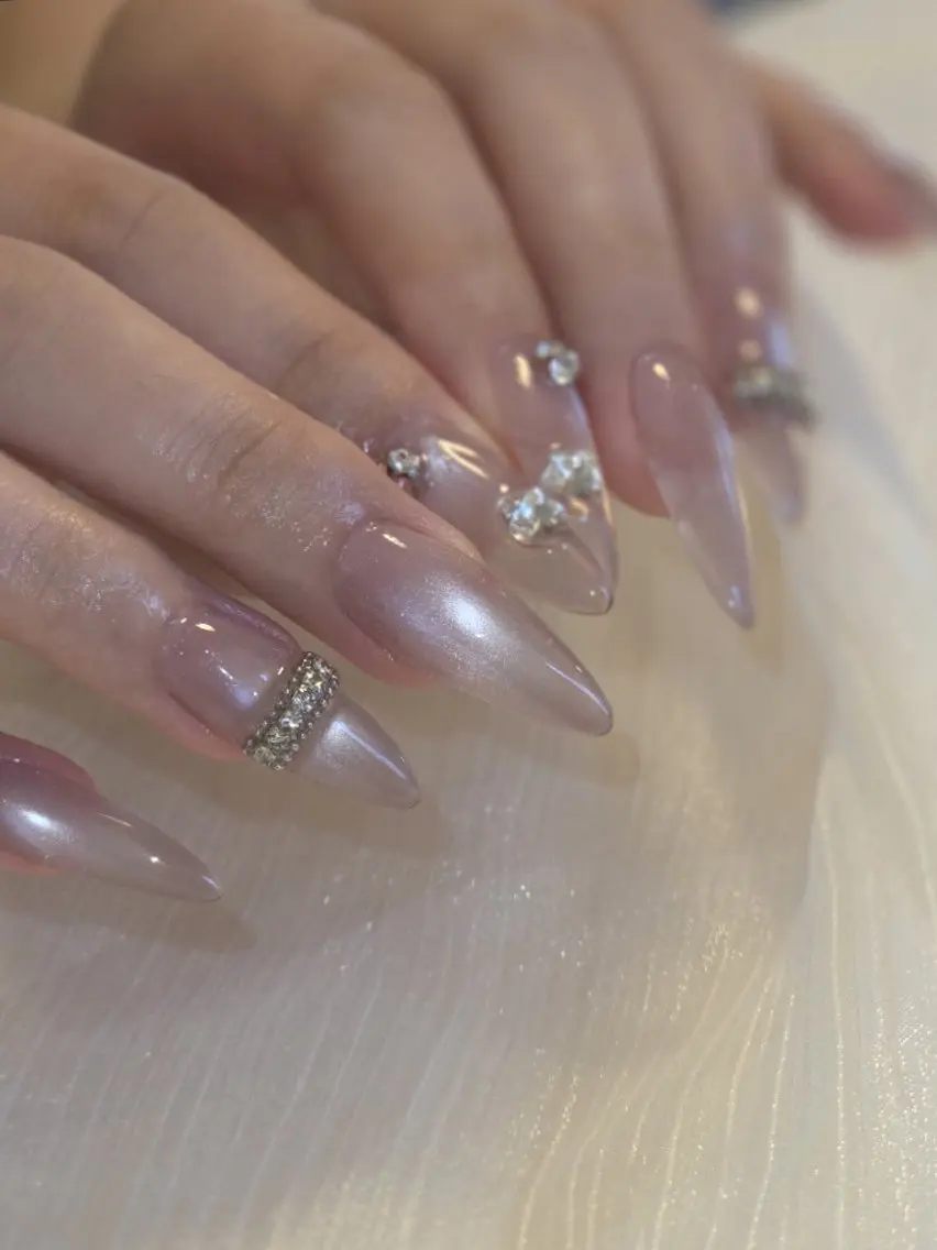 ネイル ジェルネイル マグネットネイル ストーンネイル ハンドネイル Lady Nail Kiyokaのネイルデザイン