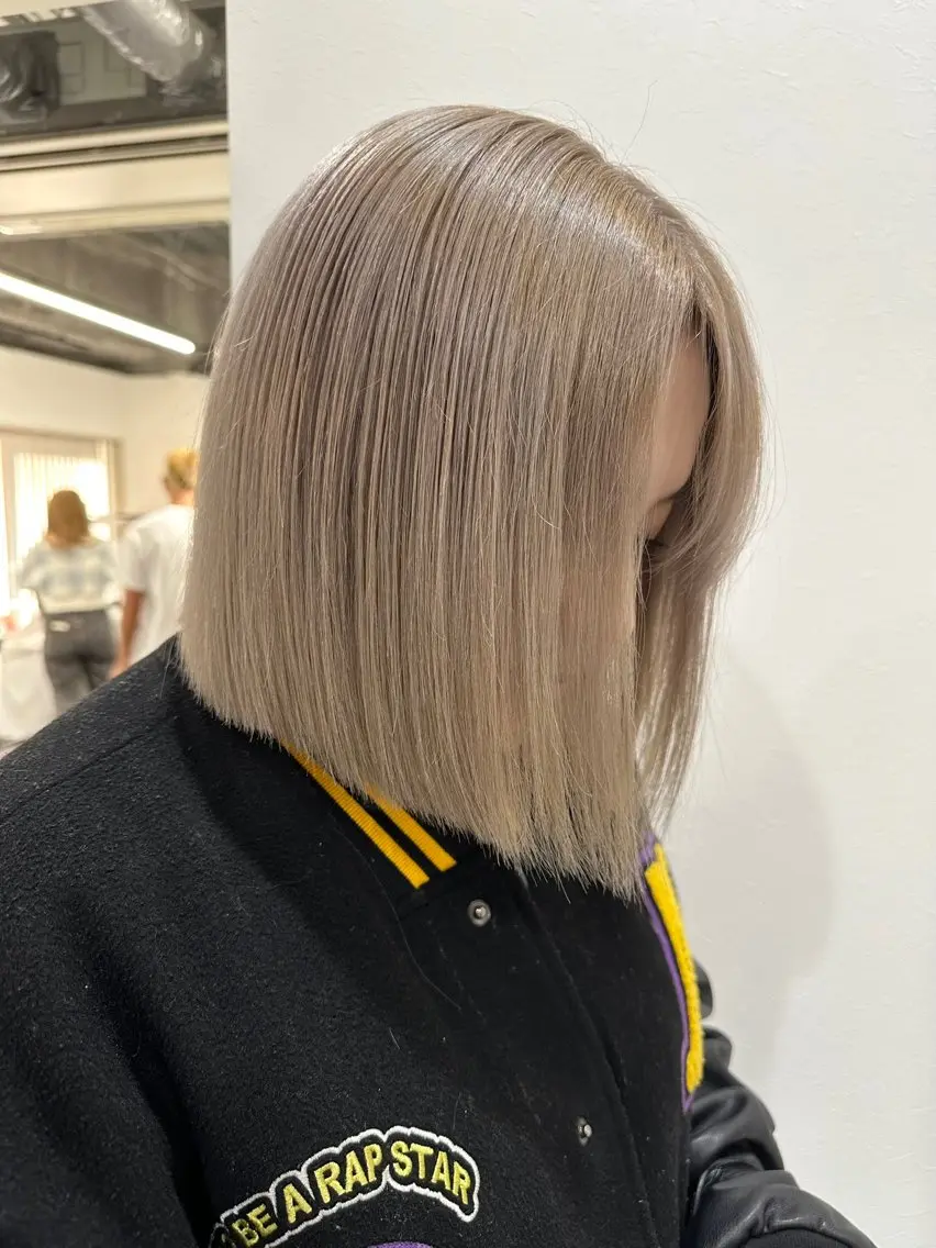 ミディアム ボブ カット ヘアカラー トリートメント プルエクステ/透明感 カラー✨KAZUKIのヘアスタイル