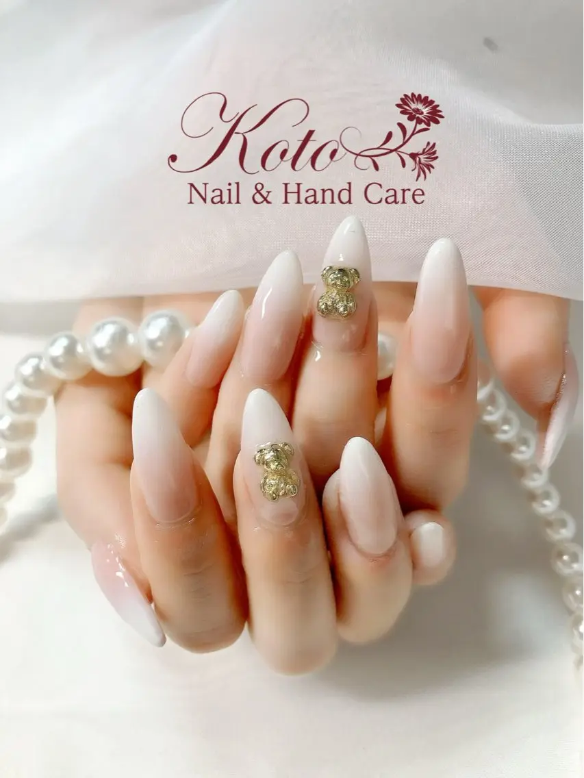 ネイル 長さ出し ジェルネイル 持ち込み ニュアンスネイル 赤色 Nail Salon KOTOのネイルデザイン