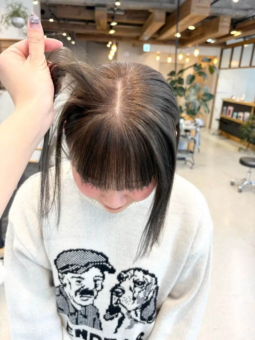 カラー 無料カットモデル募集 柔らかベージュカラーのヘアスタイル