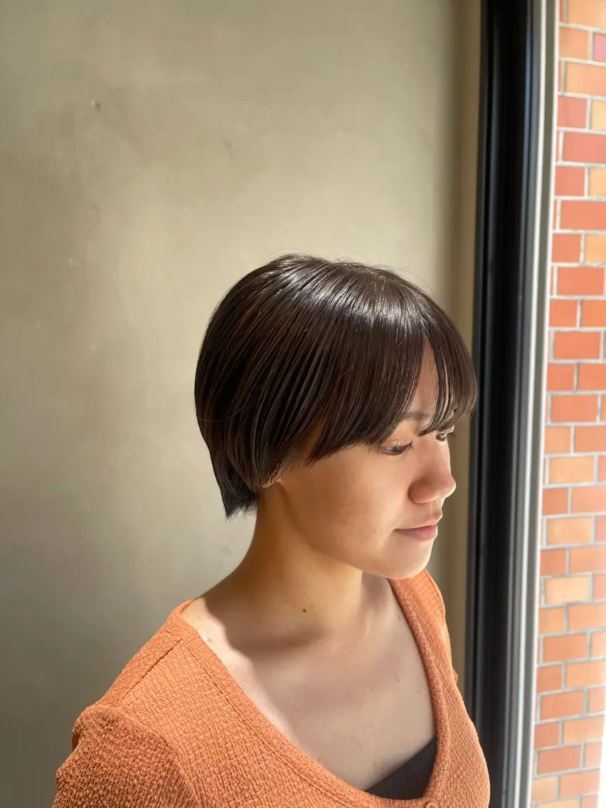 ショート ボブ／メンズパーマ 琢磨のヘアスタイル