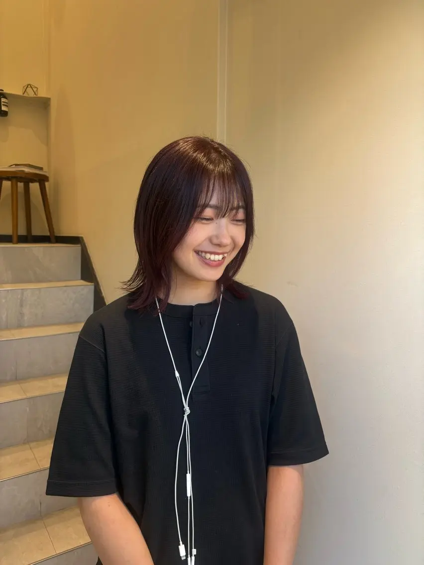 ミディアム 坂本 桃花のヘアスタイル