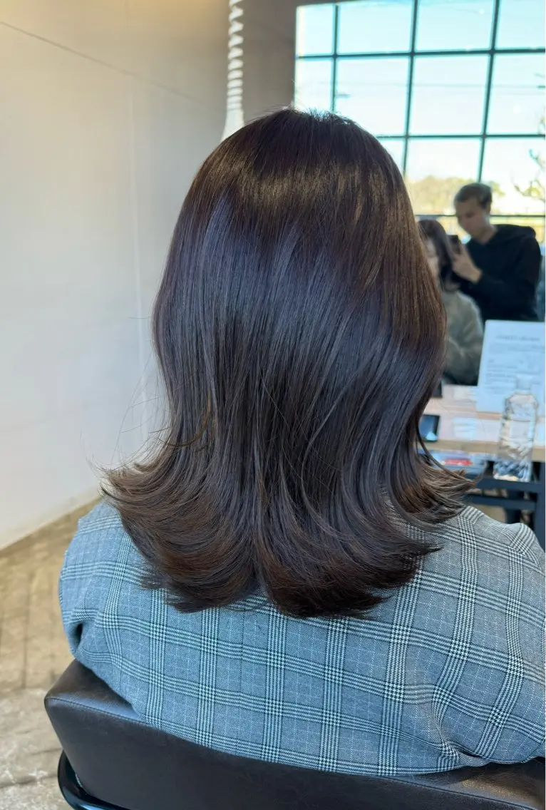 ミディアム レイヤーカット カット ヘアカラー 永田竜一/ 先着モデル募集中のヘアスタイル
