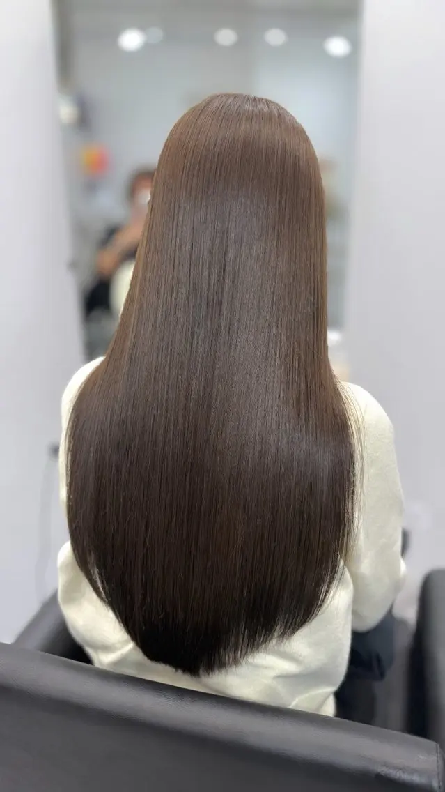 ロング 髪質改善 縮毛矯正 カット ヘアカラー 縮毛矯正 トリートメント 髪質改善× ブリーチなしyutoのヘアスタイル