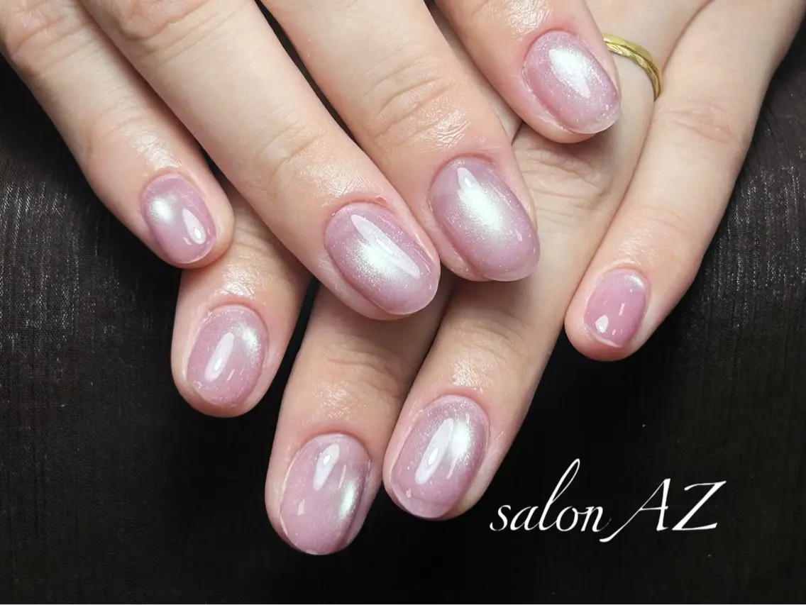 ネイル アートネイル フレンチネイル マグネットネイル ニュアンスネイル オフィスネイル ハンドネイル salon AZのネイルデザイン