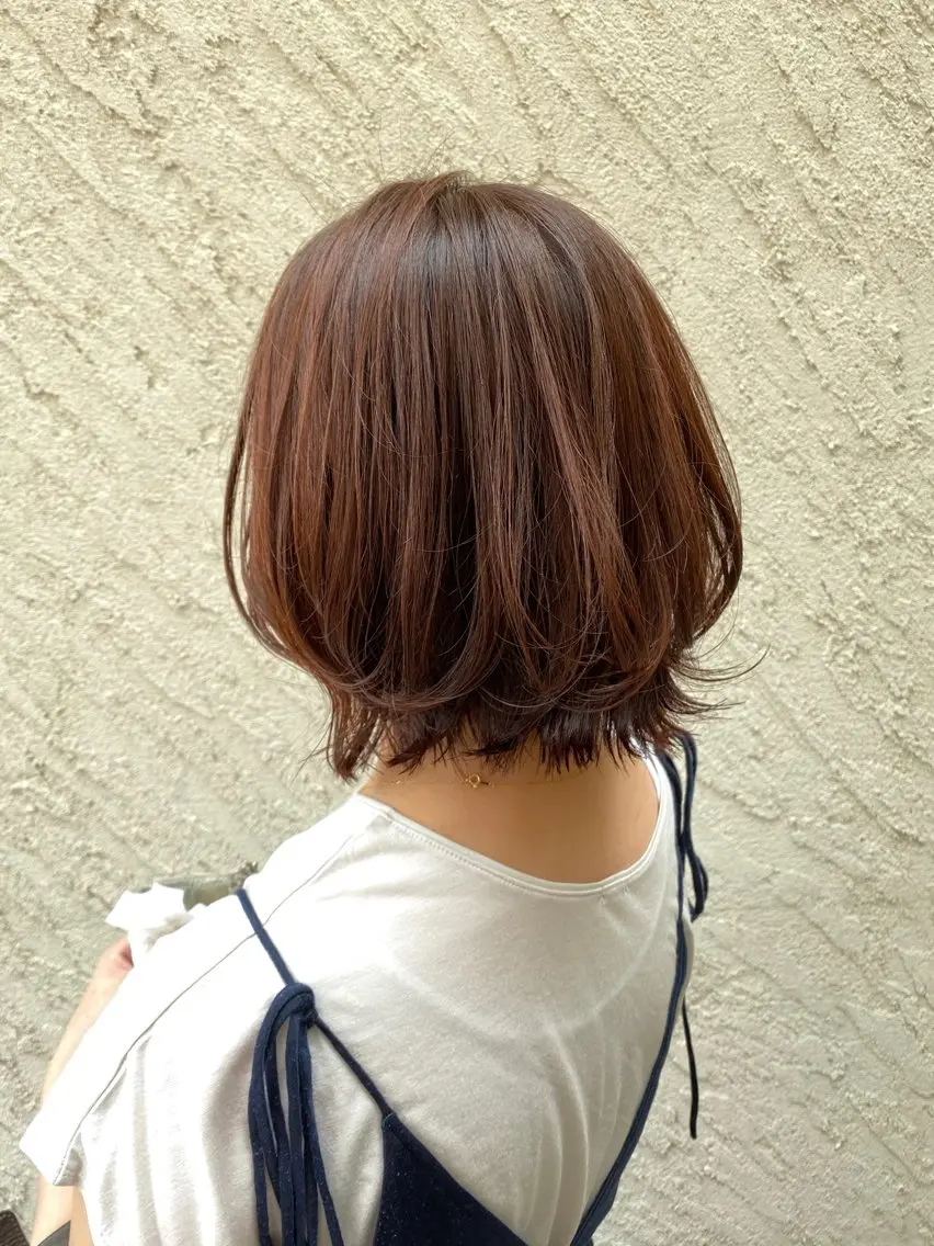 ミディアム ボブレイヤー ボブ レイヤーカット ストカール✨ デジタルパーマ✨植松のヘアスタイル