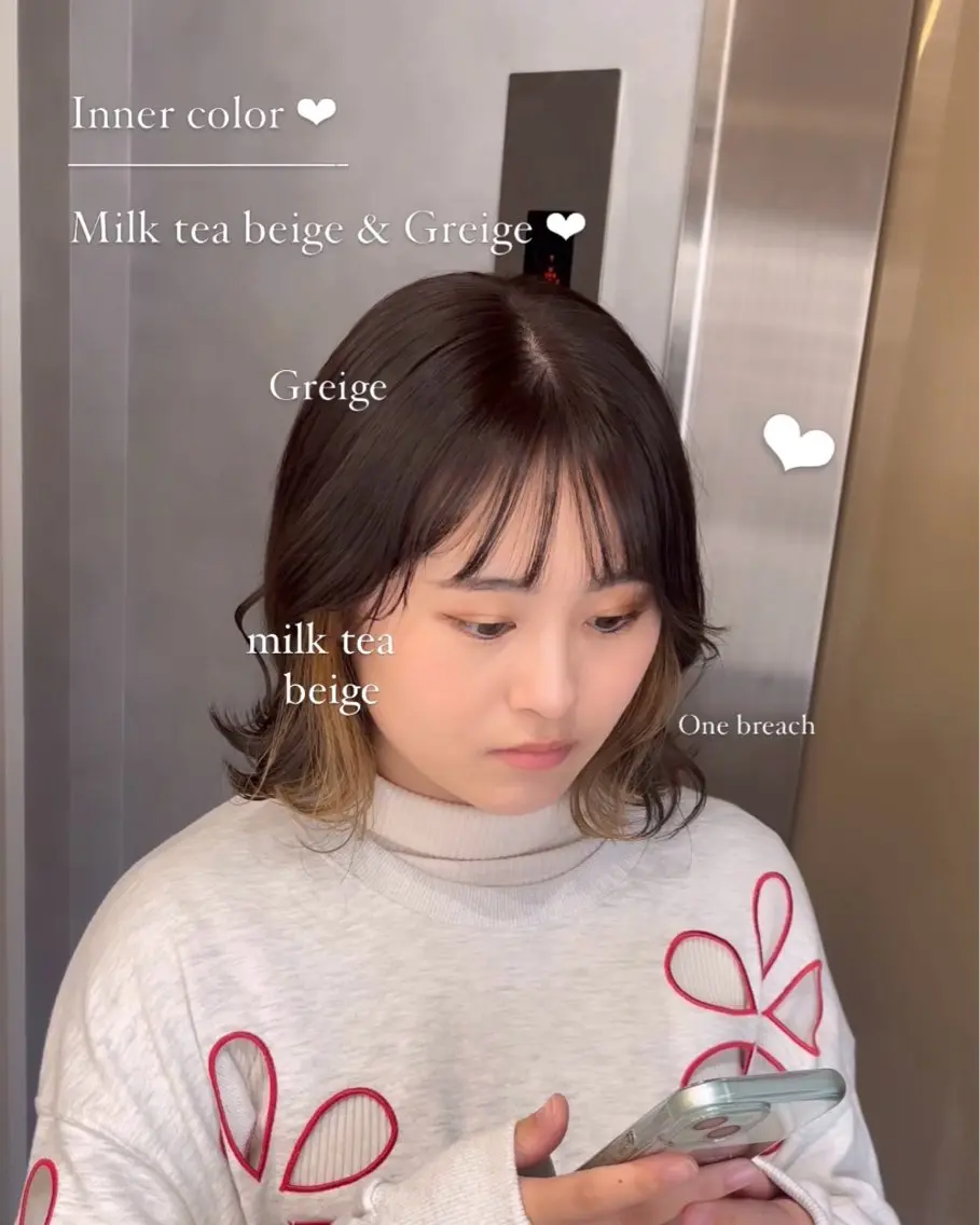 ミディアム Mirai/ 艶カラー/暖色カラーのヘアスタイル