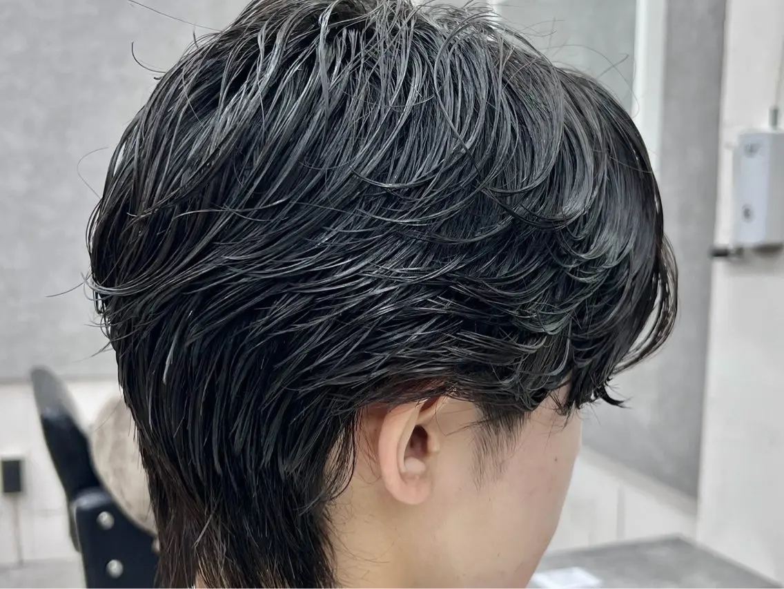パーマ メンズ パーマ メンズ特化/韓国ヘア 毛流れヘア/中性ヘアのヘアスタイル