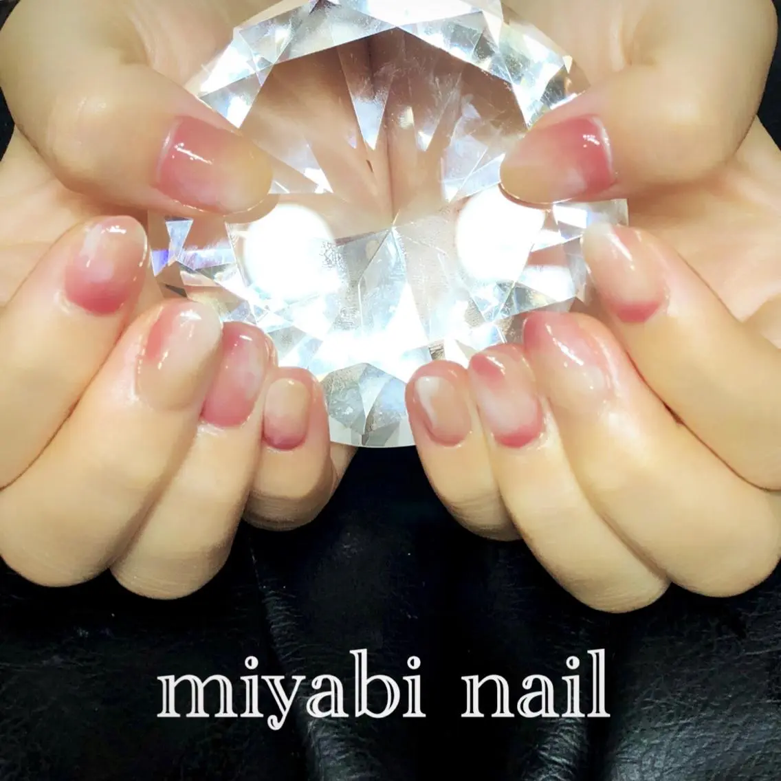 ネイル アートネイル ジェルネイル 持ち込み ニュアンスネイル 夏ネイル ハンドネイル miyabi nail 桂川駅近くのネイルデザイン
