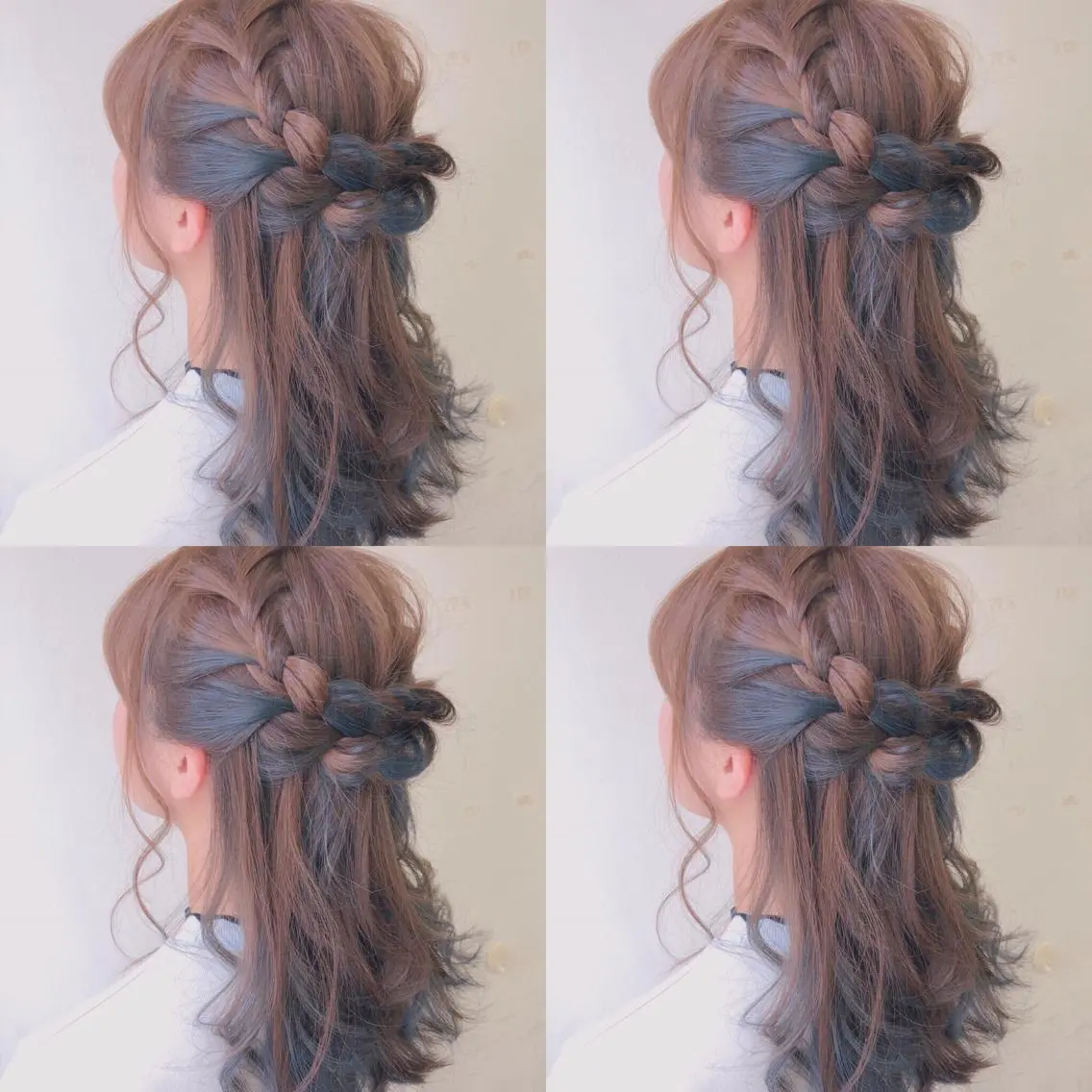 ミディアム ヘアアレンジ ハーフアップ ヘアセット 🌷MAYU 🌷のヘアスタイル