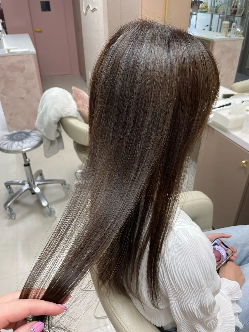 ロング カラー カット ヘアカラー 坂本 沙也加のヘアスタイル