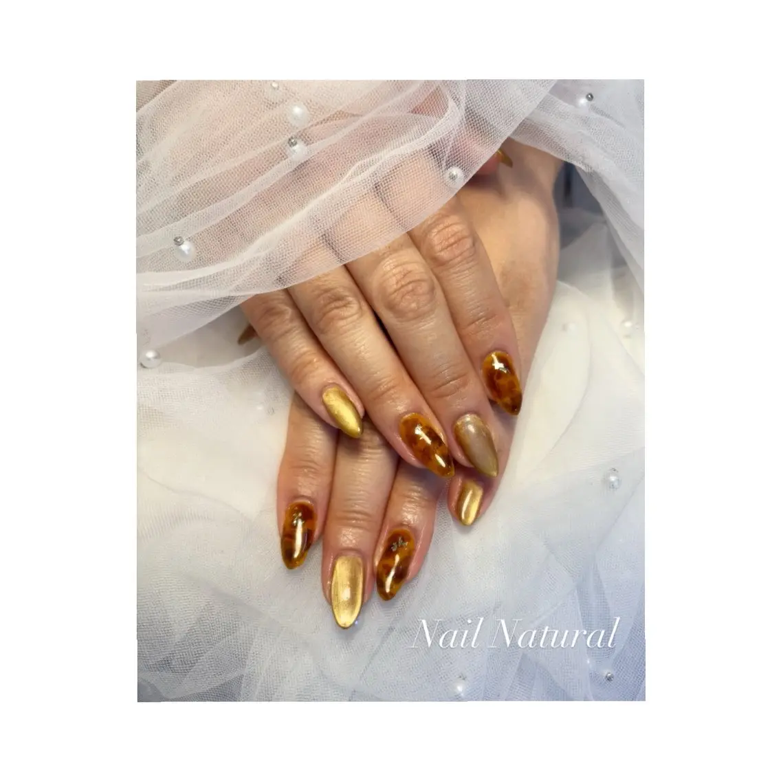 ネイル フラッシュネイル フットネイル フレンチネイル ジェルネイル ガラスフレンチ ハンドネイル Nail salon Natulalのネイルデザイン