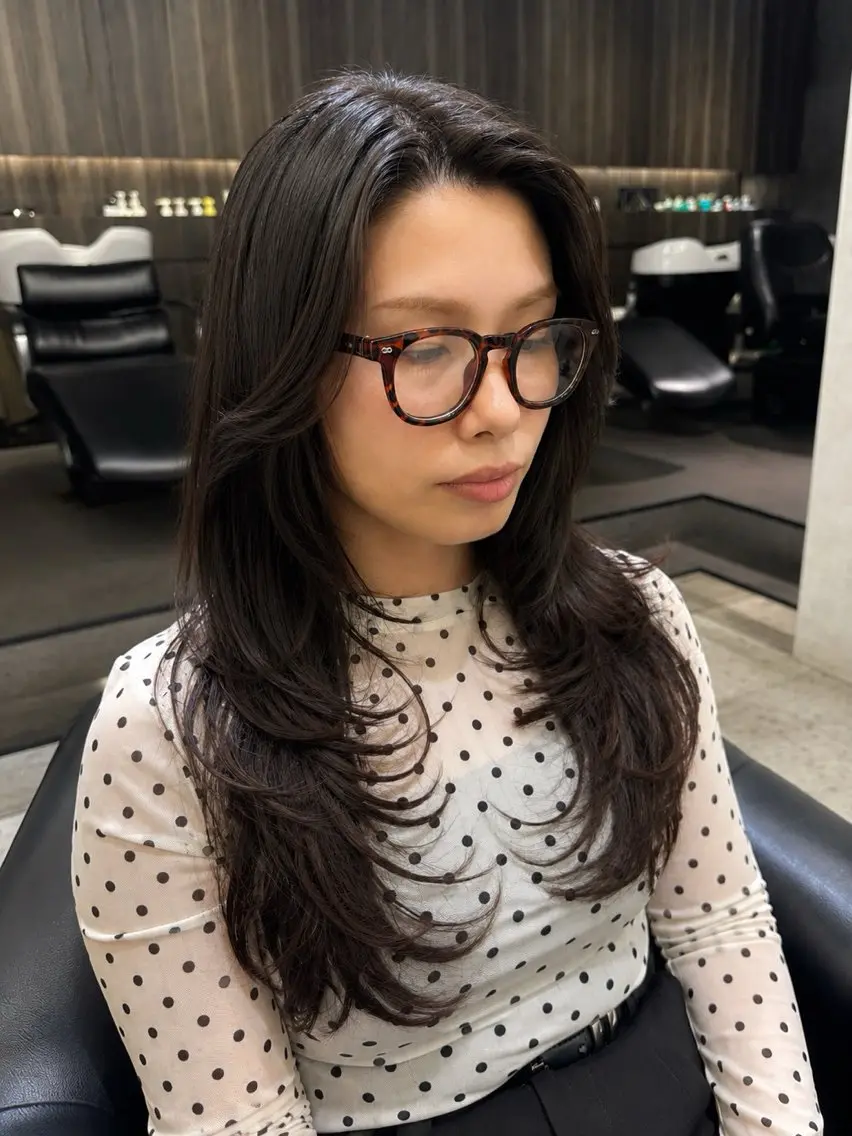セミロング レイヤーカット 山田 ひかりのヘアスタイル