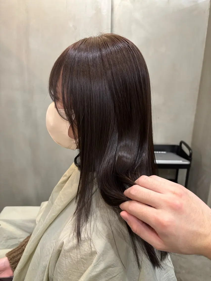 セミロング カラー ブラウンカラー シルバー ヘアカラー 中園康 /カラー/ブリーチのヘアスタイル