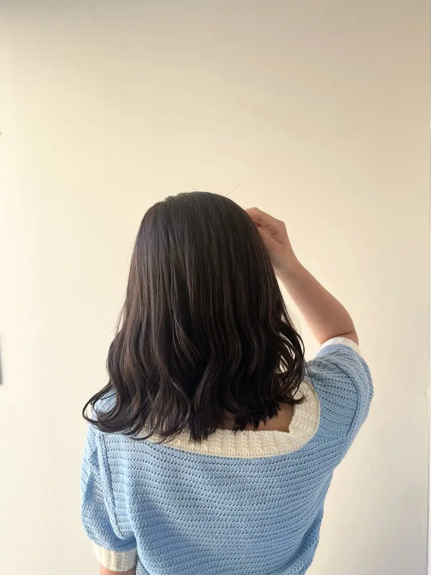 ミディアム カラー ふわっと抜け感🫧 ブラウンベージュ🤎のヘアスタイル
