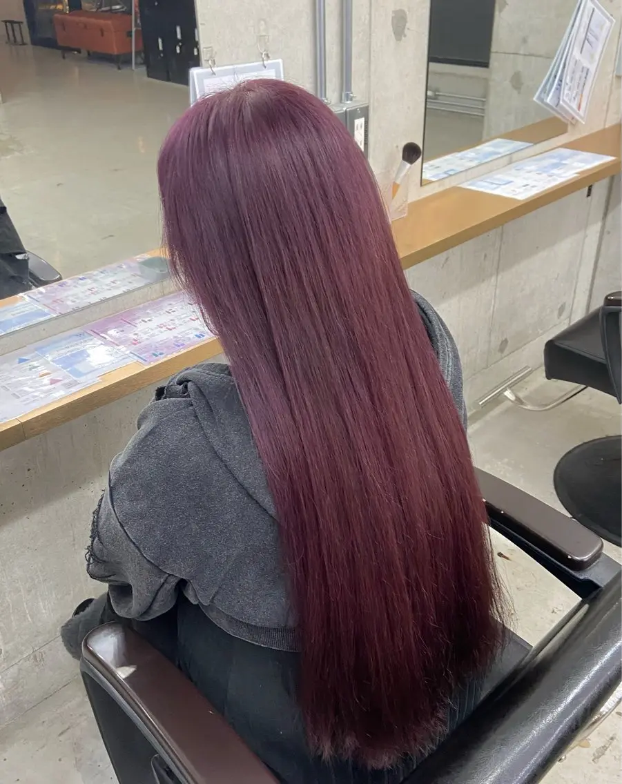 ロング カラー ヘアカラー 安住 日花のヘアスタイル