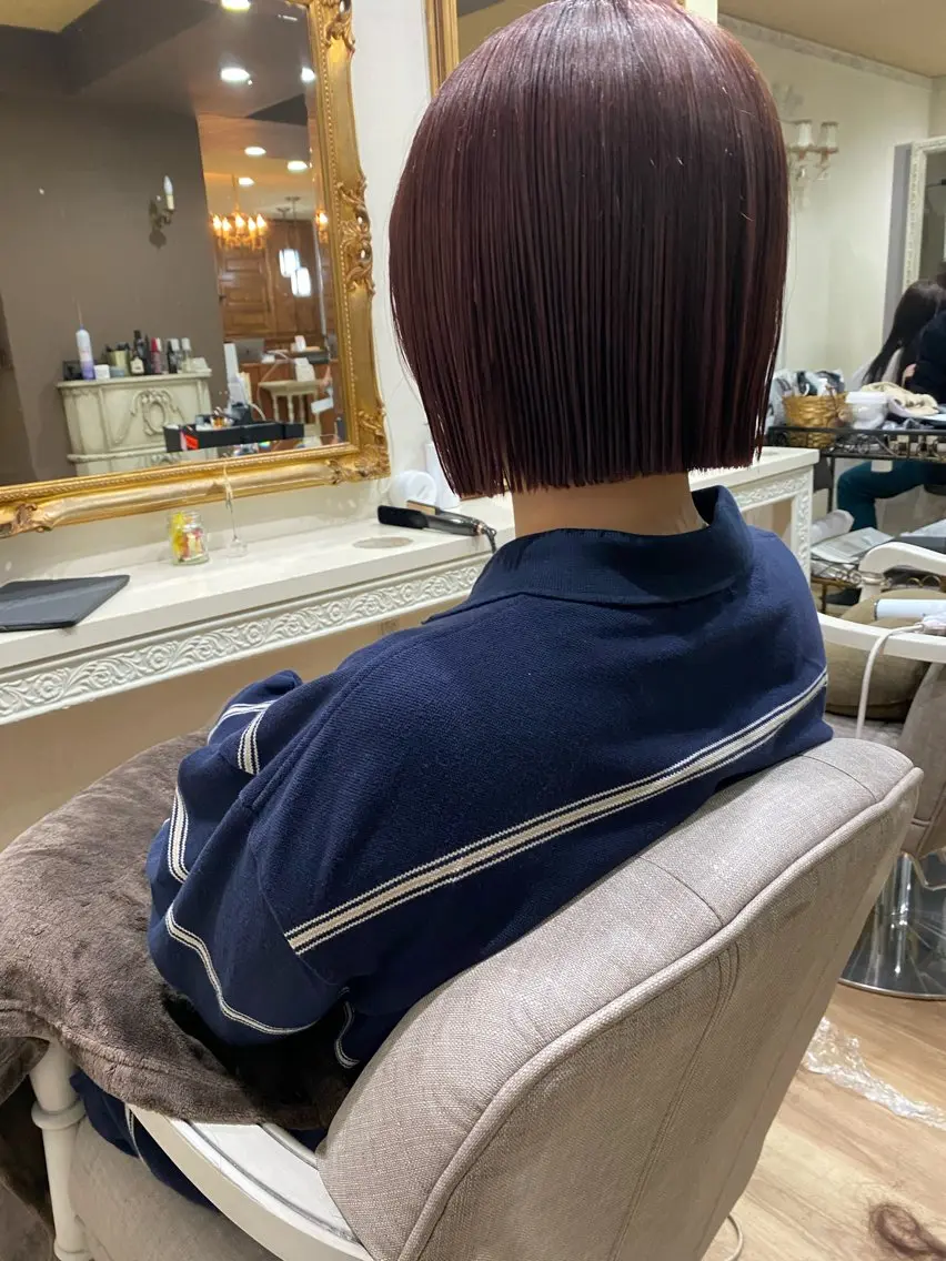 ショート カラー パーマ ヘアアレンジ ボブ カット ヘアカラー トリートメント 東田 恋のヘアスタイル